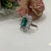 Lab Grown Emerald & Moissanite Ring - Image 2