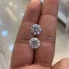 4.00 ct each round moissanite diamond