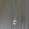 Emerald cut Moissanite Pendant