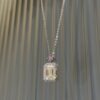 Emerald cut Moissanite Pendant - Image 2