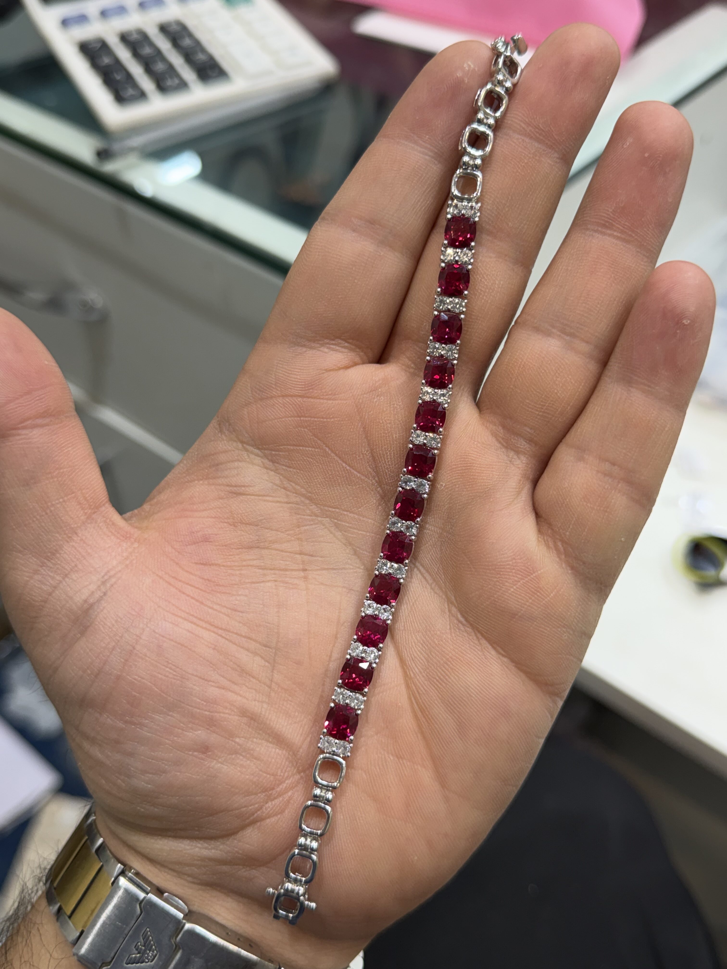 Lab Grown Ruby Bracelet