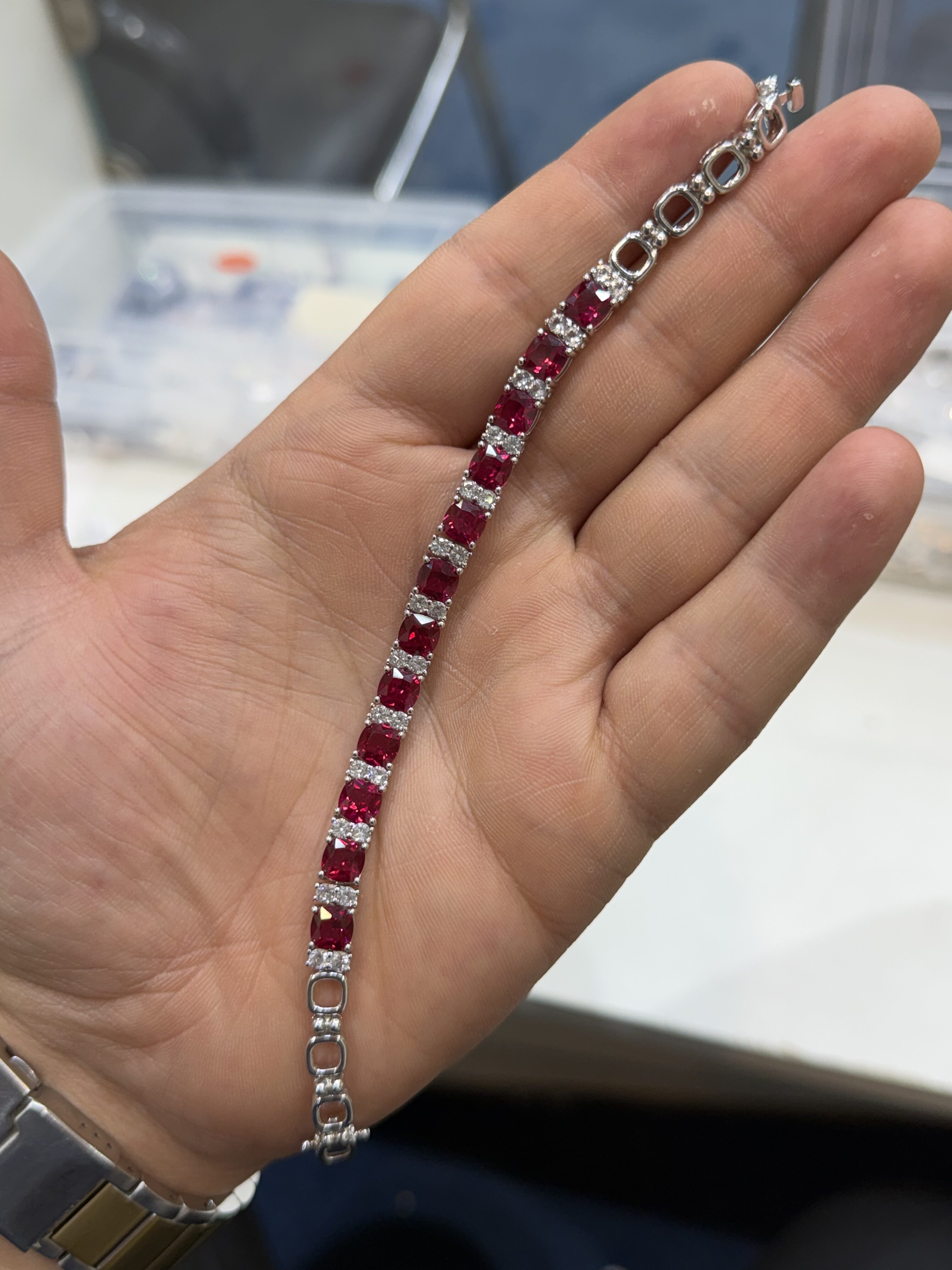 Lab Grown Ruby Bracelet - Image 4