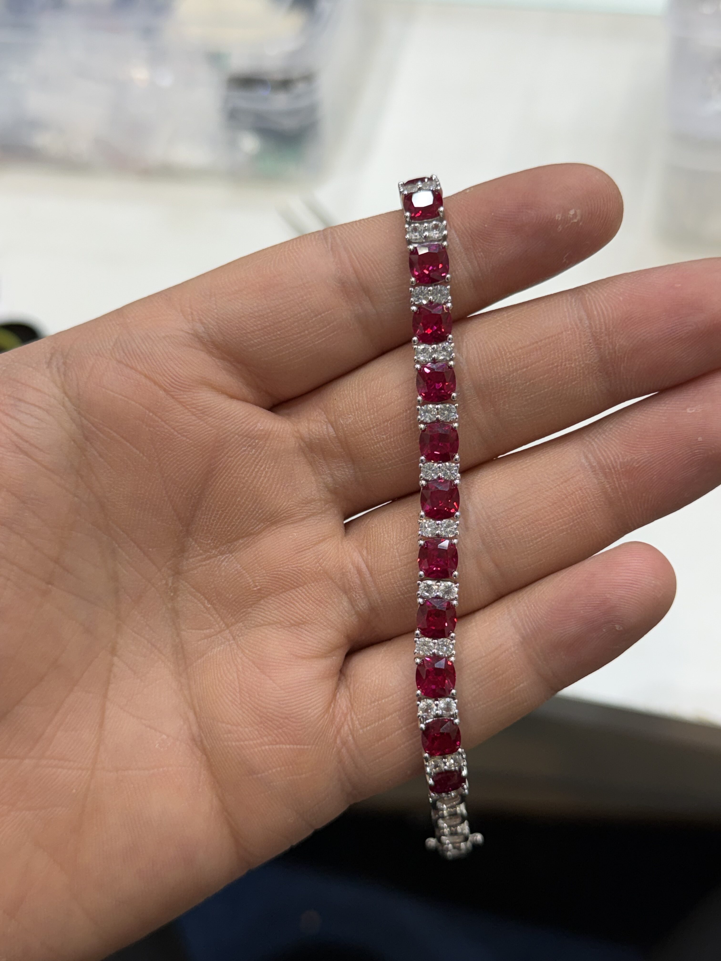 Lab Grown Ruby Bracelet - Image 3